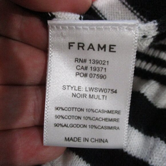 Frame Short Sleeve Striped Knit Top - Picture 7 of 7